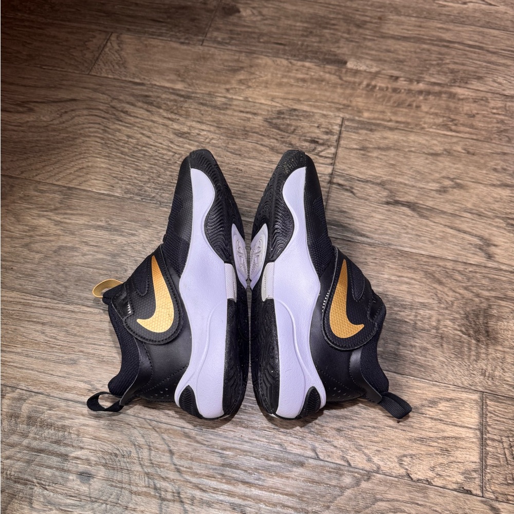 Nike Kids Black and Gold Sneakers